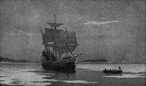 El Mayflower en el Puerto de Plymouth