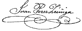 La firma de Juan Pérez Zúñiga