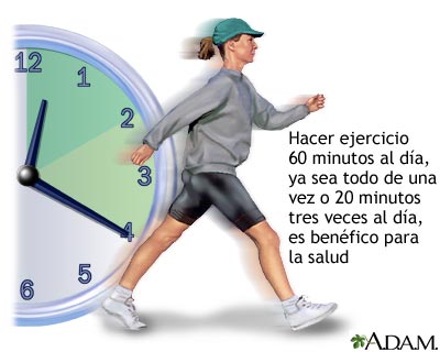 Hacer ejercicio 60 minutos al día